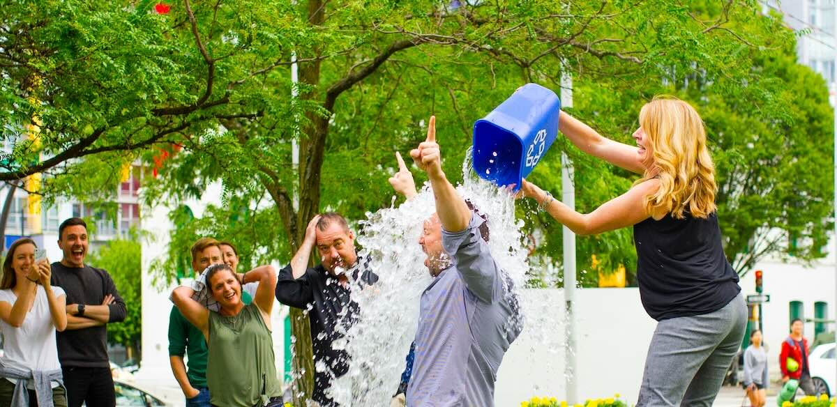 Ice bucket challenge at work